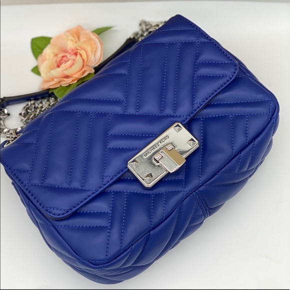 MICHAEL KORS PEYTON MEDIUM SHOULDER FLAP COBALT - Picture 14 of 16